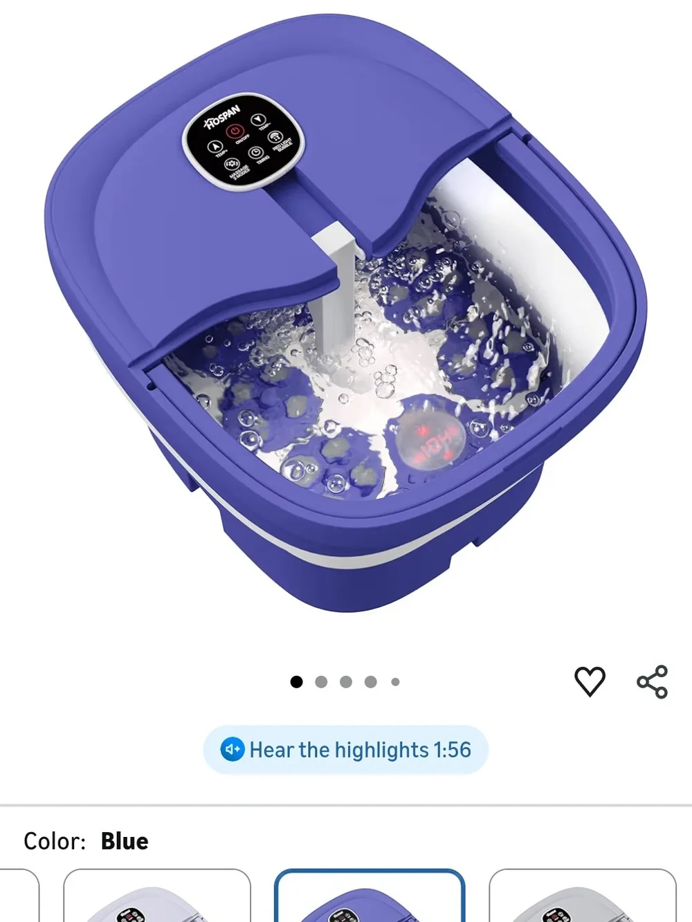 HOSPAN Foot Spa Massager - Blue
